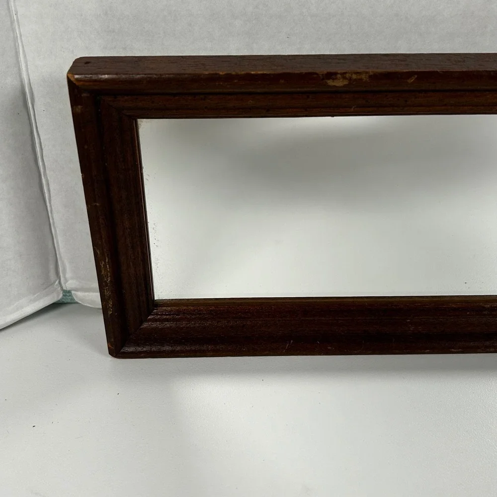 Transart Industries Mirror Set Brown 5pc Wood Frame Vintage, See Measurements